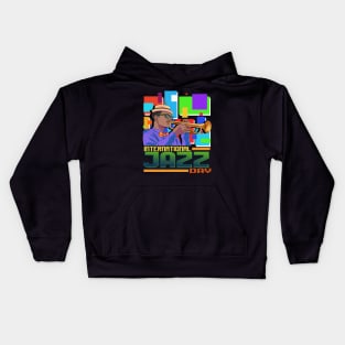 International Jazz Day Trumpet Lover Kids Hoodie